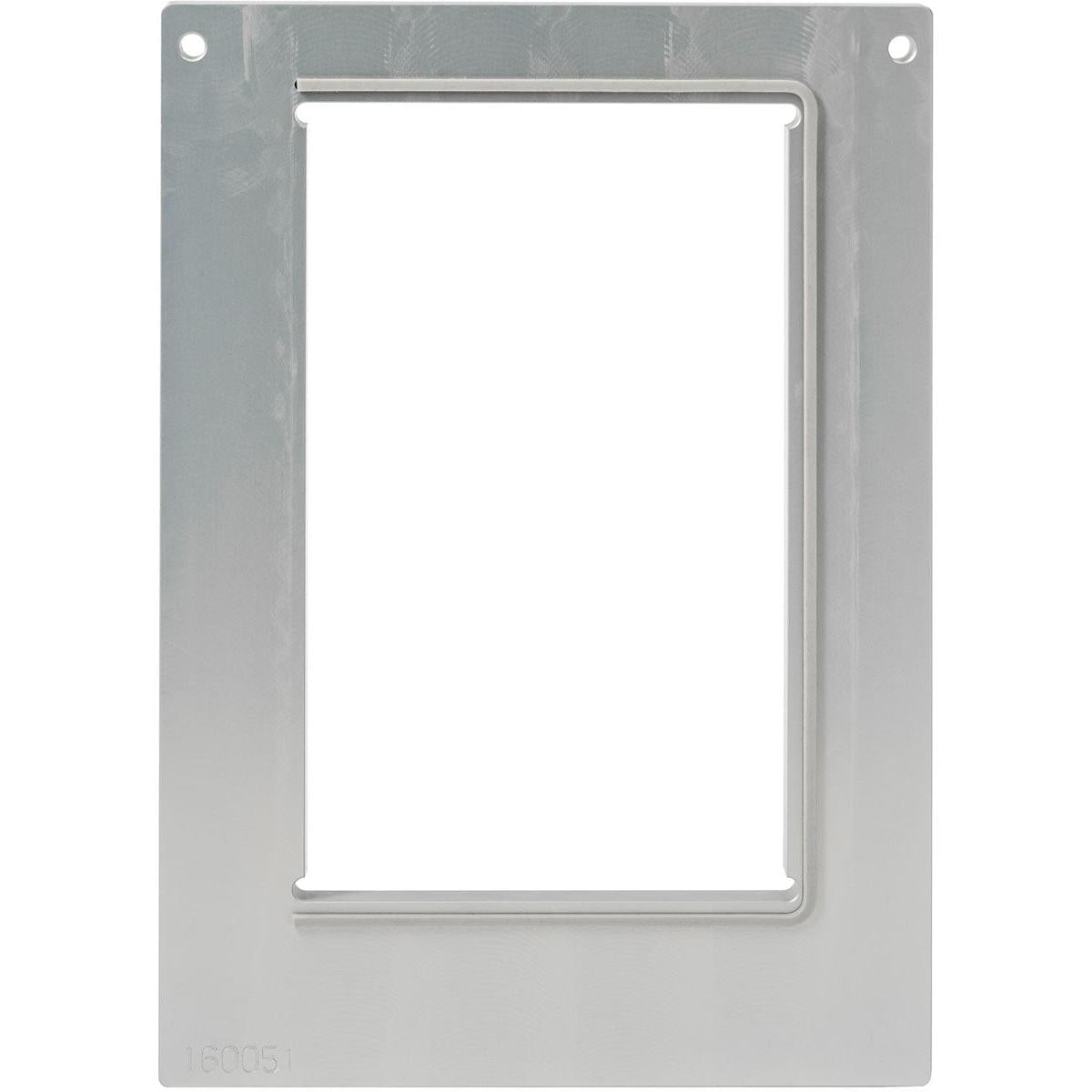 Ένα ορθογώνιο μεταλλικό πλαίσιο για την κασέτα DF10/20 για χάρτινο κουτί, ορθογώνιο, M, 900 ml από την Duni GmbH διαθέτει μια μεγάλη κεντρική εγκοπή και τέσσερις οπές στις γωνίες. Ο αριθμός 160051 είναι χαραγμένος κάτω αριστερά, σε λευκό φόντο.