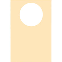 Ein cremefarbenes Dunicel-Lätzchen der Duni GmbH, 40x60 cm, mit einem großen kreisförmigen Ausschnitt in der oberen Mitte. Der Rest dieses hochwertigen Einweg-Lätzchens ist unbedruckt. Verkauft in Packungen zu 50 Stück.