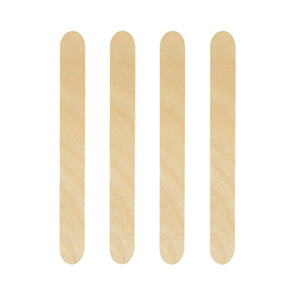 Τέσσερις PAPSTAR αναδευτήρες ποτών από ξύλο (15 εκ.) για κοκτέιλ Caipirinha είναι τοποθετημένοι κάθετα δίπλα-δίπλα σε λευκό φόντο.