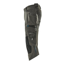 Παντελόνι μήκους τριών τετάρτων, κρεμαστές τσέπες, ελαστικό παντελόνι μήκους τριών τετάρτων, σκούρο ανθρακί