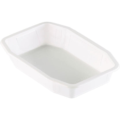 Το PP μπολ HMR Weiß PP 215x148 της Duni GmbH είναι ένα απλό, λευκό, ορθογώνιο μπολ με ελαφρώς ανυψωμένο χείλος, απεικονισμένο σε λευκό φόντο.