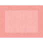 Ein rosafarbenes, schraffiertes Quadrat erinnert an die Dunicel-Tischsets 30 x 40 cm Linnea mellow rose der Duni GmbH - ideal für stilvolle Tischdekoration mit stoffähnlicher Struktur. Packung mit 100 Stück.