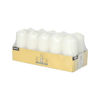 Το σετ Starpak 10 Stumpenkerzen Ø 40 mm · 90 mm είναι συσκευασμένο σε δίσκο με μεμβράνη. Τα λευκά κεριά της μάρκας Starpak δημιουργούν μια ρομαντική ατμόσφαιρα και εντυπωσιάζουν με μεγάλη διάρκεια καύσης για πολλές άνετες ώρες.