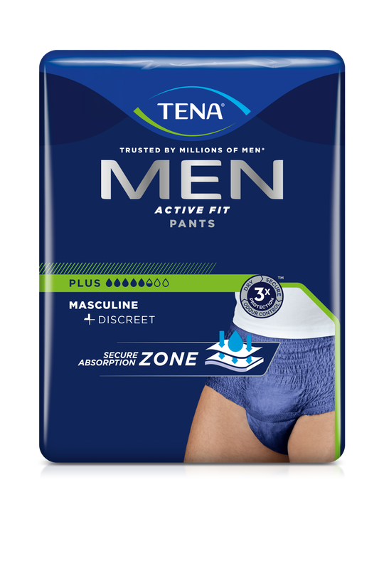 Tena Men Active Fit Pants Plus Pants Actinence, μπλε