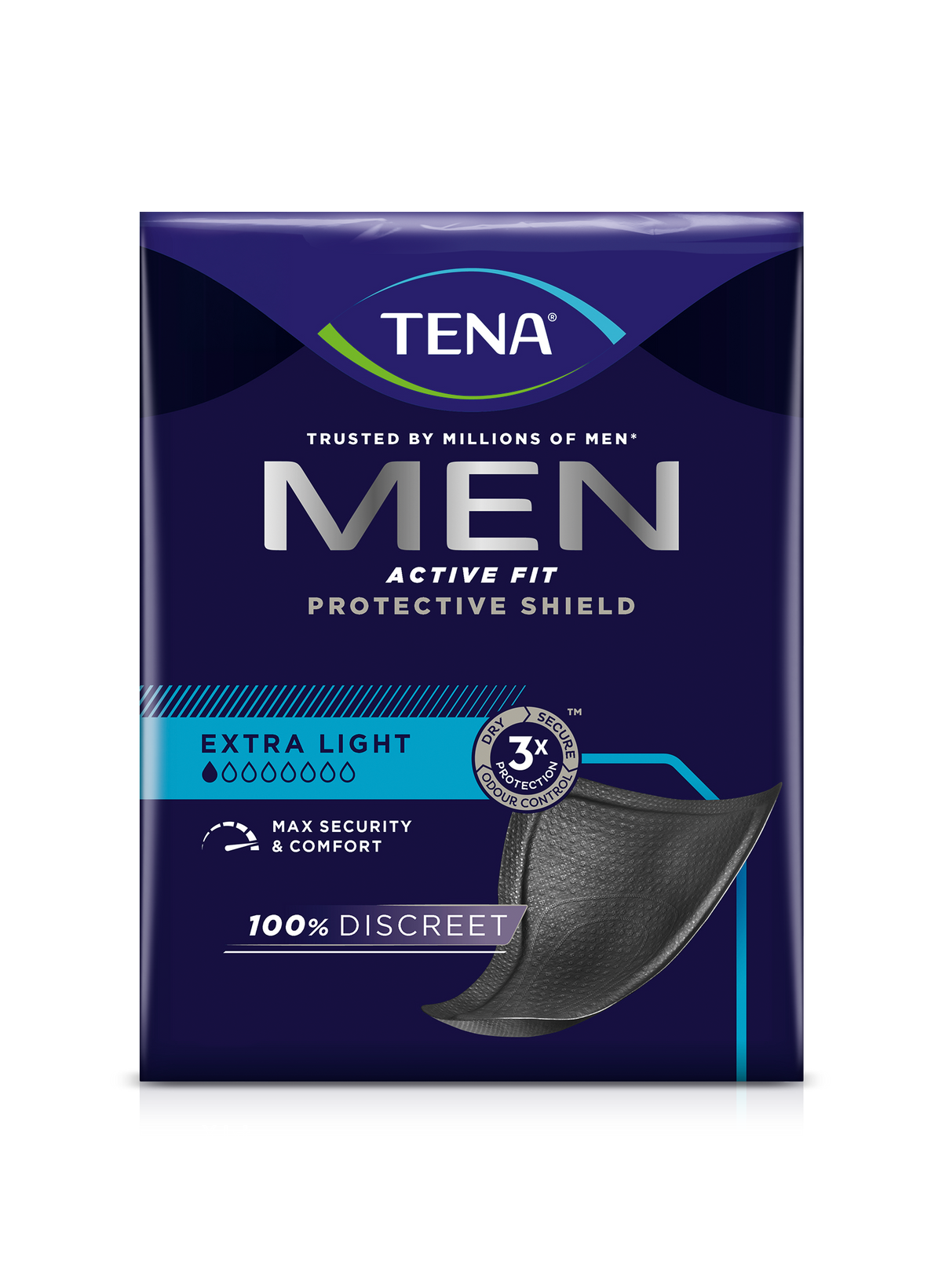 Tena Men Active Protective Shield Extra Light ANTINCE ANSERT | Πακέτο (14 τεμάχια)