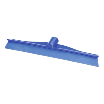 Η επαγγελματική βούρτσα Nölle HACCP Wasserschieber Monobloc, 40 cm από την Nölle Profi Brush Bürsten- & Pinseltechnik e.K., διαθέτει μπλε πλαστικό σώμα με φαρδιά, επίπεδη λεπίδα και κεντρική υποδοχή, ιδανική για τον επαγγελματικό καθαρισμό. Απεικονίζεται σε λευκό φόντο.