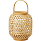 Το φανάρι κεριών Area από την Duni GmbH, μικρό (255 x 240 mm), από μπαμπού με ξύλινη λαβή και γυάλινη ένθεση, είναι ιδανικό για LED και κεριά κολώνες. Ο πλεκτός σχεδιασμός εξασφαλίζει ευάερη διακόσμηση κήπου και βεράντας.