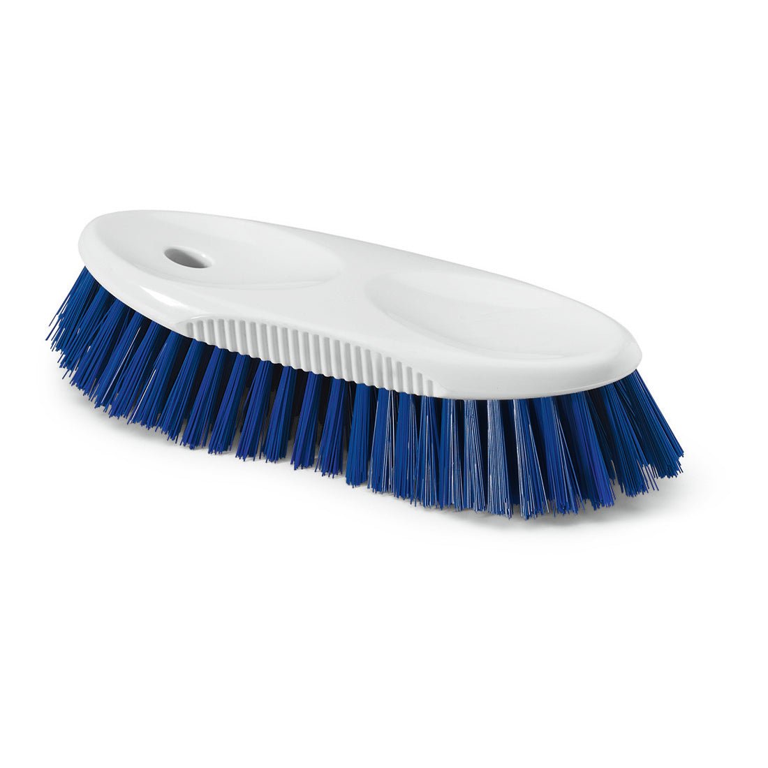 Η βούρτσα Nölle Profi Brush HACCP Kannenbürste 19 cm από την Nölle Profi Brush Bούρστες & Πινέλα e.K. έχει λευκή λαβή με εσοχές, πυκνές μπλε 0,5 mm σκληρές τρίχες και μια οπή για κρέμασμα - ιδανική για τον επαγγελματικό καθαρισμό κουζίνας.