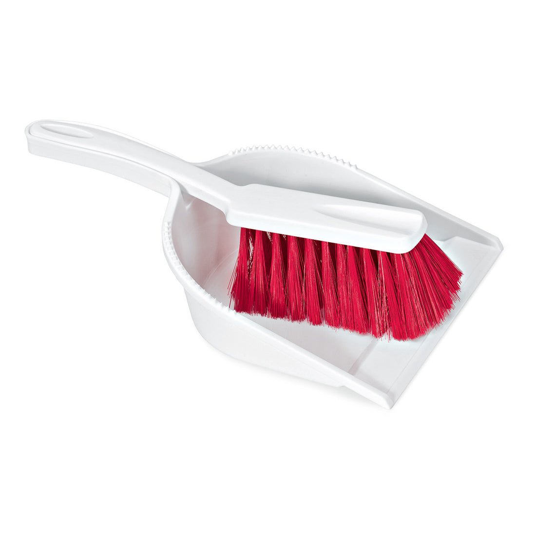 Η Nölle Profi Brush HACCP Kehrgarnitur Borste 0,25 mm με μαλακές τρίχες από την Nölle Profi Brush Bürsten- & Pinseltechnik e.K. αποτελείται από μια λευκή σκούπα και μια αντίστοιχη βούρτσα με φωτεινές κόκκινες, μαλακές τρίχες, που αποθηκεύεται εύκολα.