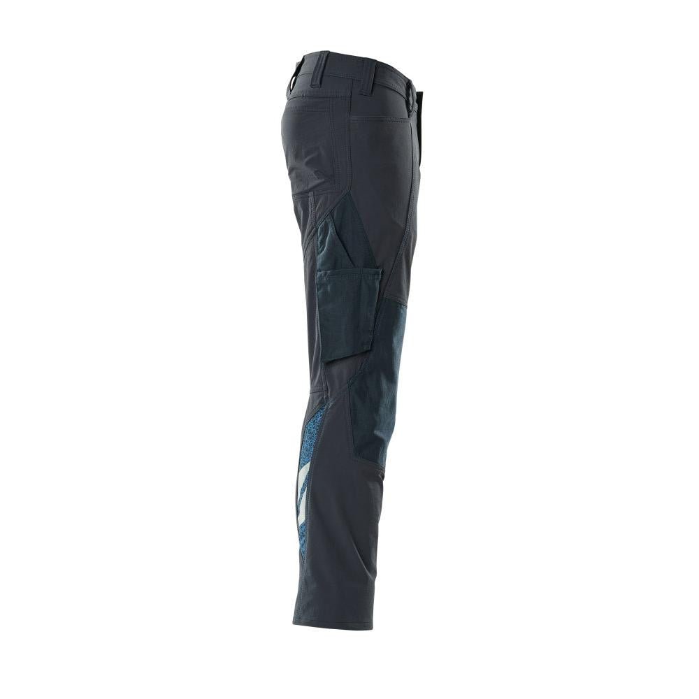 Παντελόνι, τσέπες στα γόνατα, παντελόνι ULTIMATE STRETCH, μαύρο-μπλε