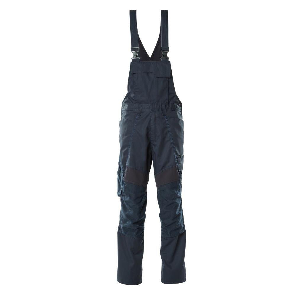 Dungarees, τσέπες στα γόνατα, stretch ένθετα Dungarees, μαύρο-μπλε