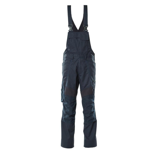 Dungarees, τσέπες στα γόνατα, stretch ένθετα Dungarees, μαύρο-μπλε