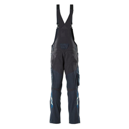 Dungarees, τσέπες στα γόνατα, stretch ένθετα Dungarees, μαύρο-μπλε