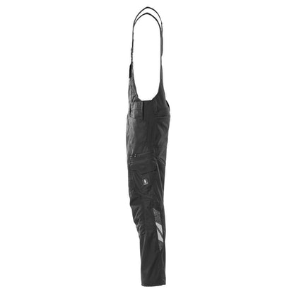 Dungarees, τσέπες στα γόνατα, stretch ένθετα Dungarees, μαύρο