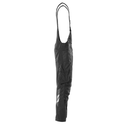 Dungarees, τσέπες στα γόνατα, stretch ένθετα Dungarees, μαύρο