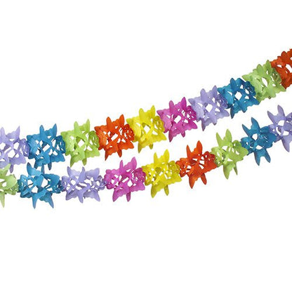 Η PAPSTAR γιρλάντα από χαρτί (Ø 12 cm, 6 m) της PAPSTAR GmbH παρουσιάζει διασυνδεδεμένα, πολύχρωμα αστέρια - τέλεια ως ζωντανή διακόσμηση για κάθε εορταστική περίσταση.