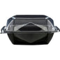 Το δοχείο τροφίμων Octaview® S της Duni GmbH (APET 150x150x70, Μαύρο/Διαφανές) απεικονίζεται κλειστό και άδειο, με μαύρο πάτο και διαφανές καπάκι με μεντεσέ για καλή ορατότητα του περιεχομένου. Μέγεθος συσκευασίας: 400 τεμάχια.