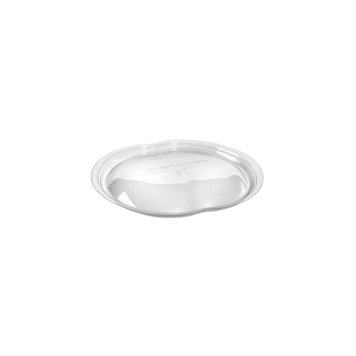 Το καπάκι Duni GmbH rPET Atlantis 500/900 ml (164x150x17 mm) είναι ένα διαφανές, φιλικό προς το περιβάλλον καπάκι, απεικονισμένο σε λευκό φόντο. Το ανυψωμένο χείλος του το καθιστά ιδανικό για συσκευασίες τροφίμων. Συσκευασία με 50 τεμάχια.
