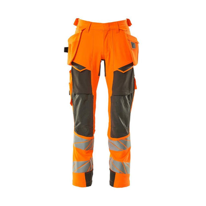 Παντελόνι με κρεμαστές τσέπες, παντελόνι ULTIMATE STRETCH, hi-vis πορτοκαλί/σκούρο ανθρακί