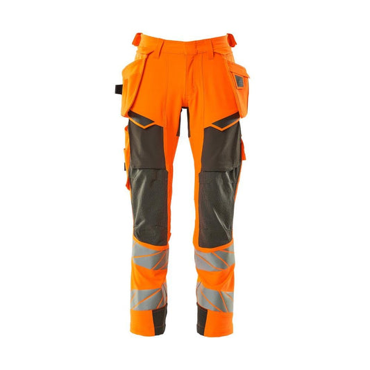 Παντελόνι με κρεμαστές τσέπες, παντελόνι ULTIMATE STRETCH, hi-vis πορτοκαλί/σκούρο ανθρακί
