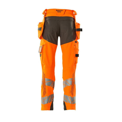 Παντελόνι με κρεμαστές τσέπες, παντελόνι ULTIMATE STRETCH, hi-vis πορτοκαλί/σκούρο ανθρακί