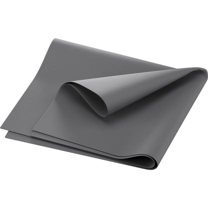 Μια διπλωμένη χαρτοπετσέτα Dunilin 40 x 60 cm 1/4 Falz της Duni GmbH παρουσιάζεται μπροστά από ένα λευκό φόντο, δείχνοντας το γκρι χρώμα της, τις ορατές άκρες και την ελαφριά υφή της.