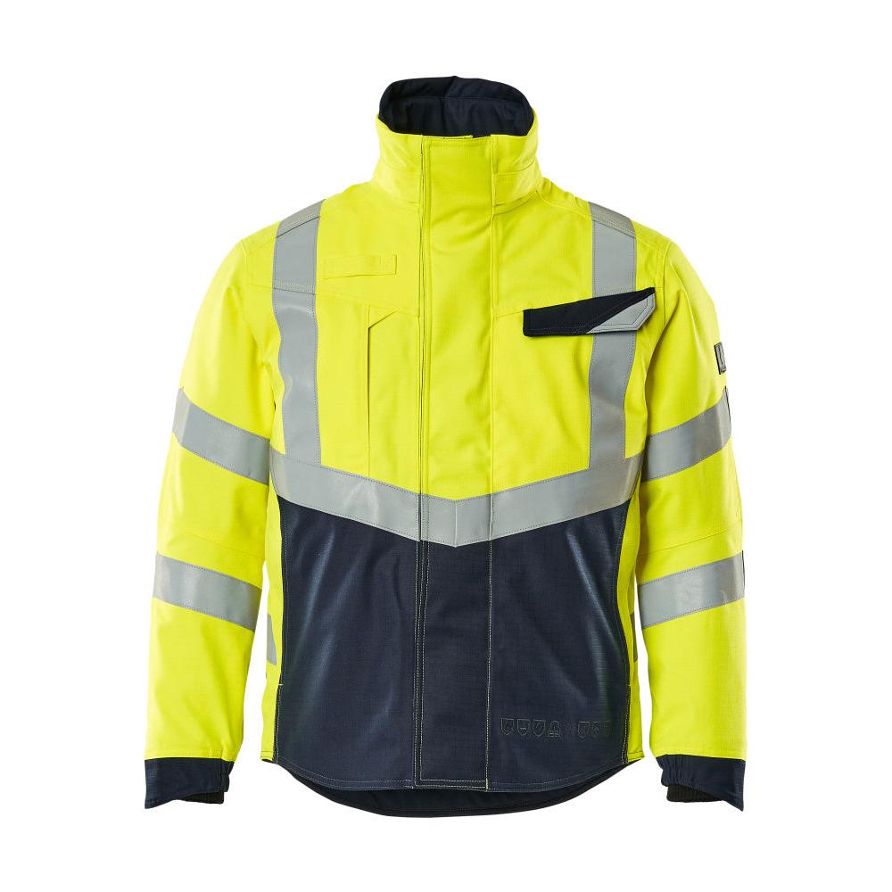 Χειμερινό μπουφάν με καπιτονέ φόδρα Pilot jacket Multisafe, hi-vis κίτρινο/μαύρο-μπλε