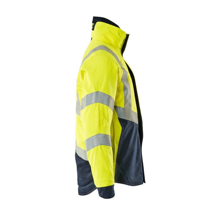 Χειμερινό μπουφάν με καπιτονέ φόδρα Pilot jacket Multisafe, hi-vis κίτρινο/μαύρο-μπλε