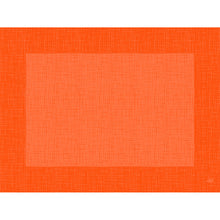 Ein digitales Kunstwerk, inspiriert von den Auslaufartikeln der Duni GmbH: Dunicel-Tischsets 30 x 40 cm Linnea Sun Orange zeigt ein lebhaftes Raster in Orange und Rot mit einem helleren orangefarbenen Rechteck, das von einem dunkleren orangefarbenen Rand umrahmt wird. Packung (100 Stück).
