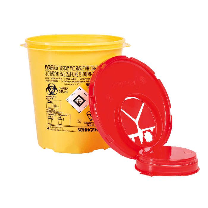 Kanülenabwurfbehälter PSB rund 1,5 Liter