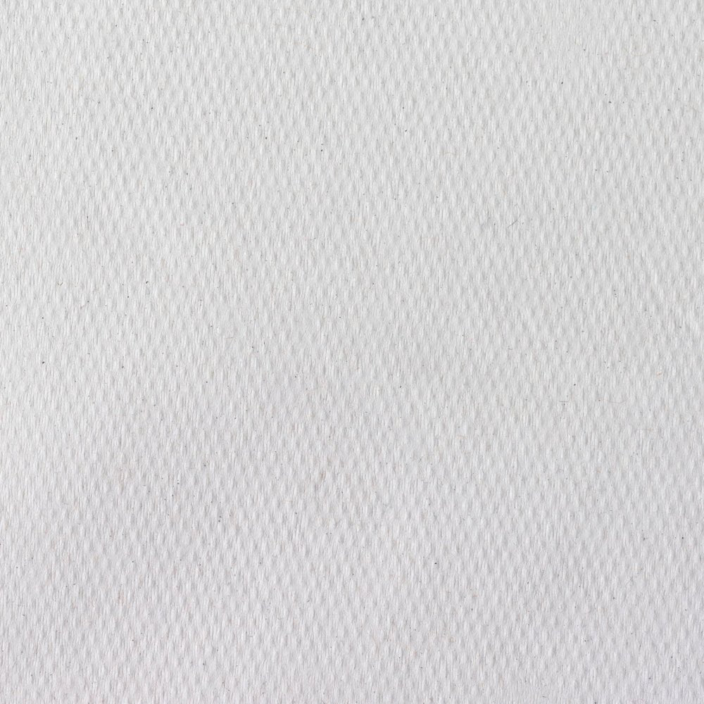 Κοντινό πλάνο κυλίνδρων Scott® γιατρών (38,00 εκ x 51,00 εκ) της Kimberly-Clark GmbH: λευκή, δομημένη επιφάνεια με διακριτικό διαγώνιο πλέγμα και μικρές ραβδώσεις, ιδανική για υγιεινή φροντίδα ασθενών σε ιατρικά εξεταστικά κρεβάτια.