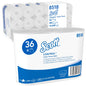 Μια συσκευασία χαρτιού υγείας Scott® Control™ της Kimberly-Clark GmbH περιέχει 6 πακέτα με 6 λευκούς ρολούς των 350 φύλλων η κάθε μία· η συσκευασία τονίζει την υγιεινή και παρουσιάζει λεπτομέρειες του προϊόντος.