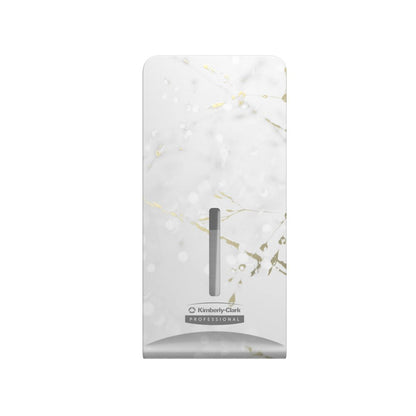 Η Kimberly-Clark Professional™ Icon™ Dispenser Faceplate - FTT της Kimberly-Clark GmbH (27,80 x 13,10 x 1,40 cm) χαρακτηρίζεται από διακριτικό σχέδιο μαρμάρου και κάθετο παράθυρο, που ταιριάζει ιδανικά σε κάθε διακόσμηση τουαλέτας.