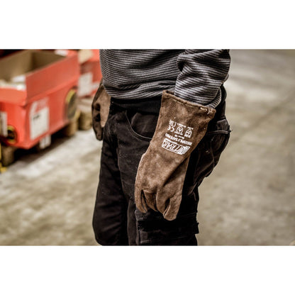 NITRAS SAFE PRO, γάντια συγκόλλησης, καφέ, EN 388, EN 12477 σπαστό δέρμα | Συσκευασία (12 ζεύγη)
