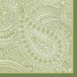 Οι χαρτοπετσέτες Duni GmbH 40x40 4-στρώσεων Klassik Paisley παρουσιάζουν ένα κομψό, πράσινο μοτίβο Paisley με λουλούδια και σχέδια με κληματίδες, περιβεβλημένο σε έντονο πράσινο. Κάθε συσκευασία περιέχει 50 ανθεκτικές χαρτοπετσέτες, ιδανικές για κομψά στρωμένα τραπέζια.