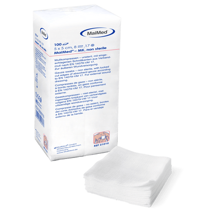 MaiMed-MK-μη αποστειρωμένες κομπρέσες γάζας 100 τεμαχίων/χάρτινη σακούλα