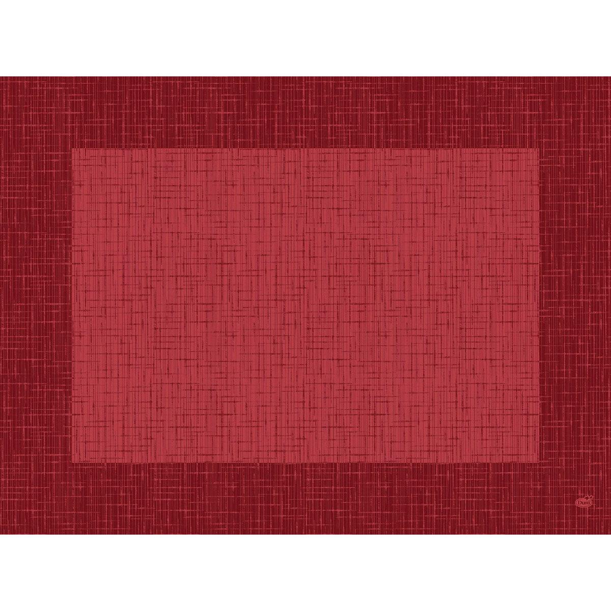 Die Bio-Dunicel-Sets 30x40 cm Linnea bordeaux der Duni GmbH sind biologisch abbaubare, rechteckige Tischsets mit einem strukturierten, geometrischen Design in satten Rottönen - umweltfreundliche Eleganz im 100er-Pack.