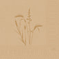 Οι χαρτοπετσέτες Duni GmbH Zellstoff 33 cm 3-στρώσεων 1/4-Falz Meadow natural (50 τεμάχια) είναι διακοσμημένες με φυσικά σχέδια από γρασίδι και σιτηρά, μια γεωμετρική κουκκιδωτή άκρη και το λογότυπο "Duni" στη γωνία, προσφέροντας επιπλέον φυσική αισθητική.