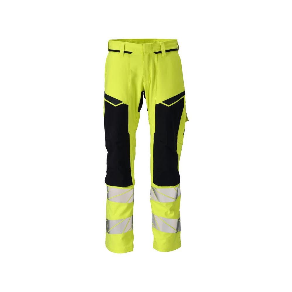 Παντελόνι, τσέπες στα γόνατα, ULTIMATE STRETCH παντελόνι Multisafe, hi-vis κίτρινο/μαύρο-μπλε