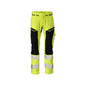 Παντελόνι, τσέπες στα γόνατα, ULTIMATE STRETCH παντελόνι Multisafe, hi-vis κίτρινο/μαύρο-μπλε