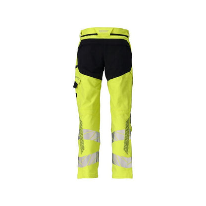 Παντελόνι, τσέπες στα γόνατα, ULTIMATE STRETCH παντελόνι Multisafe, hi-vis κίτρινο/μαύρο-μπλε