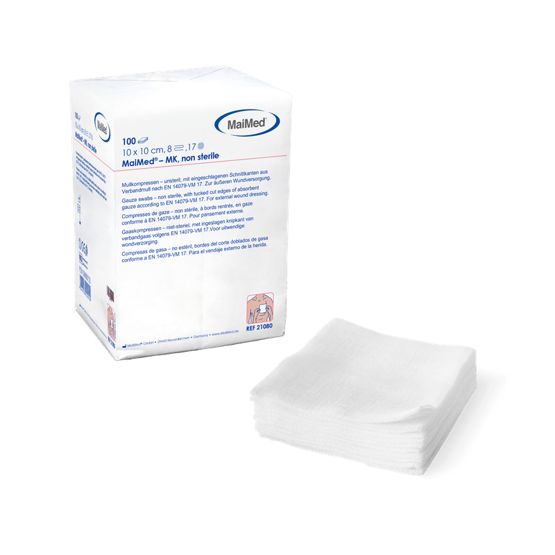 MaiMed-MK-μη αποστειρωμένες κομπρέσες γάζας 100 τεμαχίων/χάρτινη σακούλα