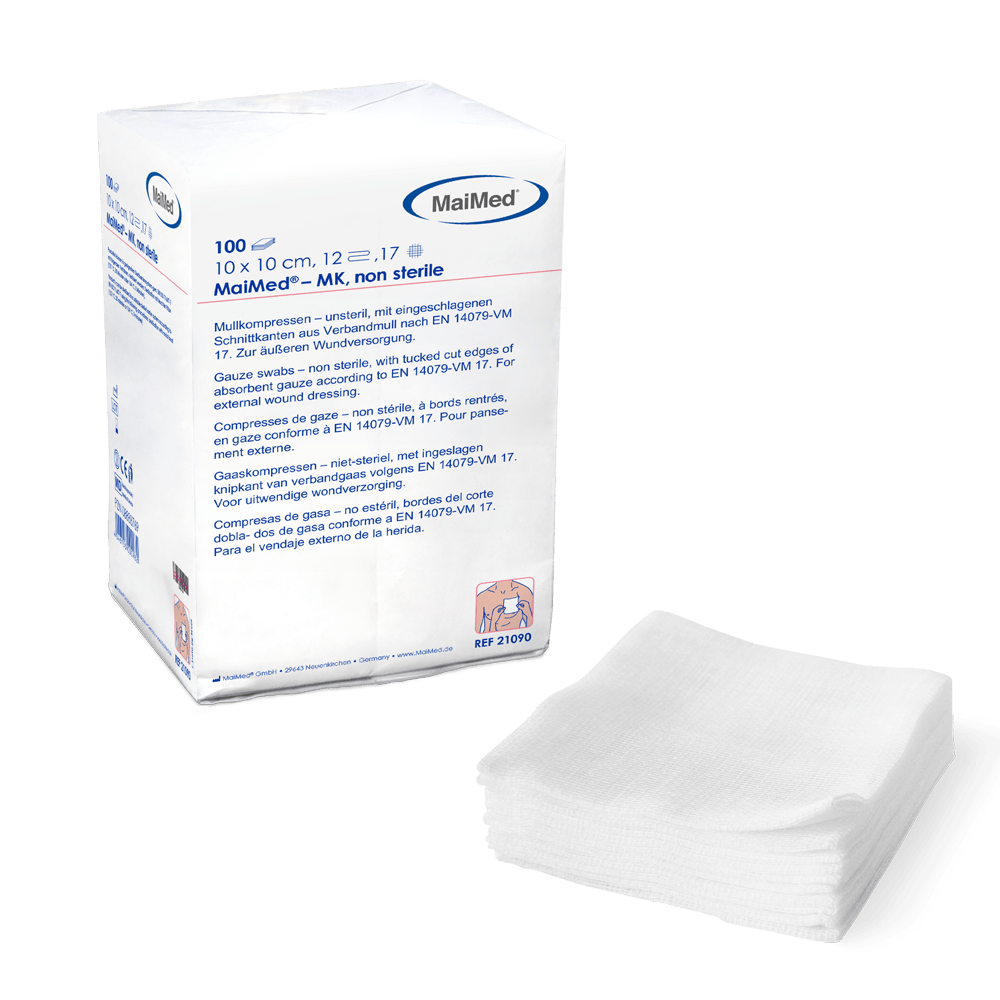 MaiMed-MK-μη αποστειρωμένες κομπρέσες γάζας 100 τεμαχίων/χάρτινη σακούλα