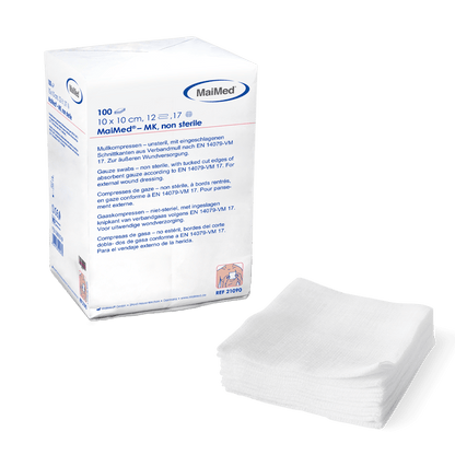 MaiMed-MK-μη αποστειρωμένες κομπρέσες γάζας 100 τεμαχίων/χάρτινη σακούλα