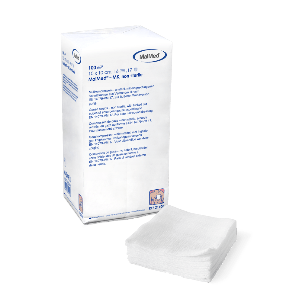 MaiMed-MK-μη αποστειρωμένες κομπρέσες γάζας 100 τεμαχίων/χάρτινη σακούλα
