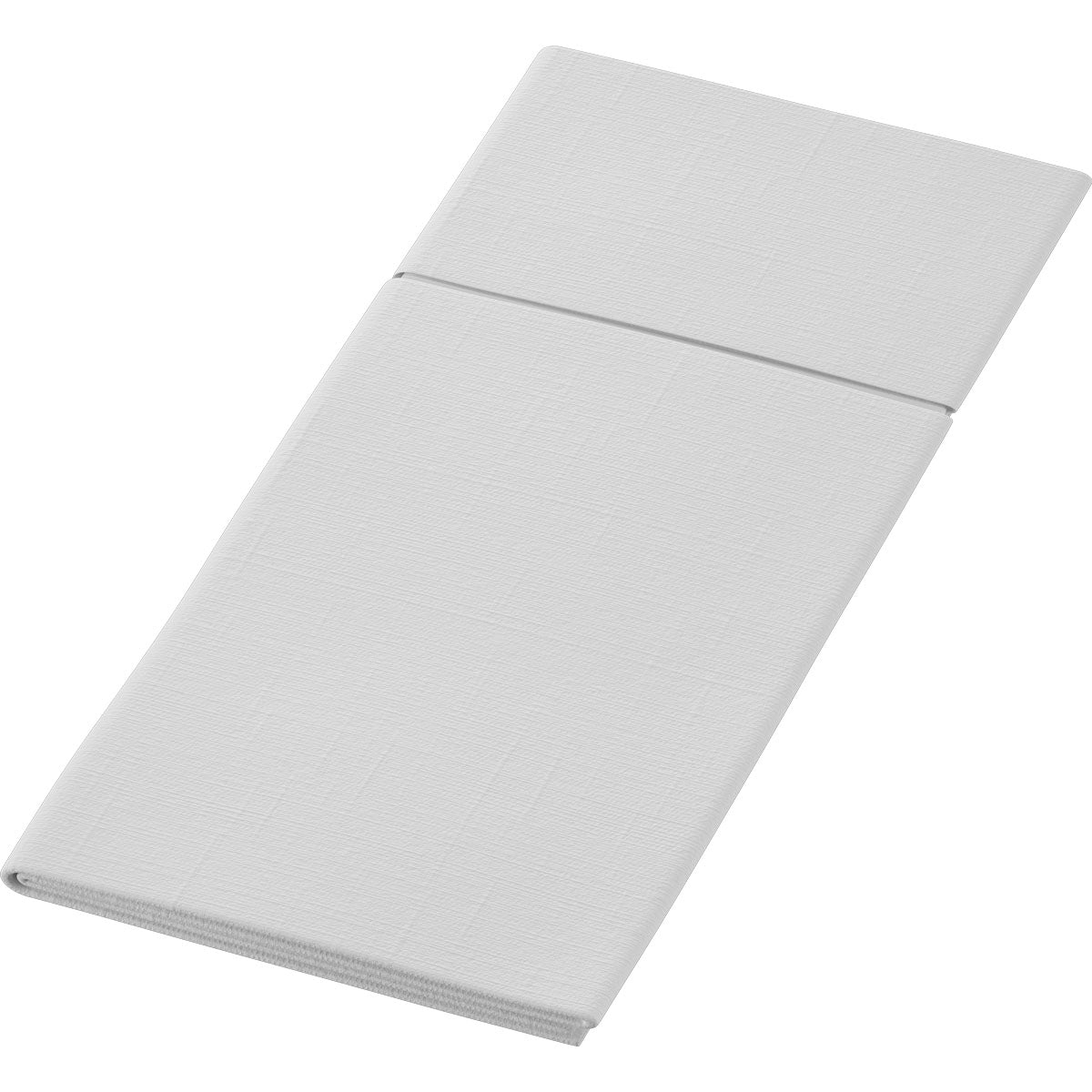 Το Duniletto-Slim 40x33cm της Duni GmbH είναι μια διπλωμένη λευκή υφασμάτινη πετσέτα με διακριτικό μοτίβο υφής, ιδανική ως υγιεινή βάση ή κομψή εναλλακτική, απεικονισμένη σε απλό λευκό φόντο.