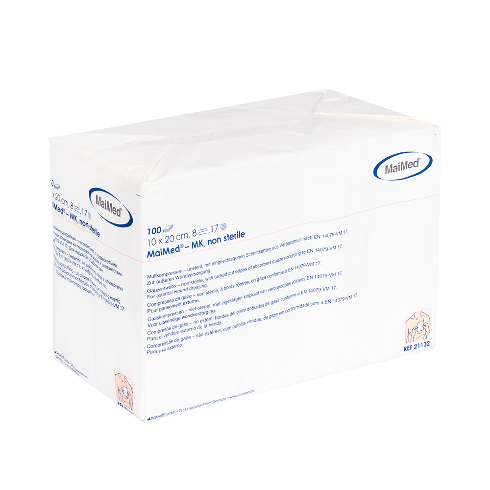 MaiMed-MK-μη αποστειρωμένες κομπρέσες γάζας 100 τεμαχίων/χάρτινη σακούλα