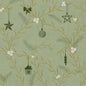 Οι χαρτοπετσέτες Duni 1/4-Falz "Noel" (33x33 cm, pistachio green) από την Duni GmbH δείχνουν ένα πράσινο σχέδιο με χρυσά κλαδιά, λευκά μούρα, αστέρια, κορδέλες, ένα σπίτι και στολίδια για ένα γιορτινό τραπέζι. Συσκευασία με 250 κομμάτια.