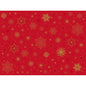 Τα Duni GmbH Papier-Tischsets 30x40 cm σε κόκκινο Stargazing κοσμούνται με χρυσές νιφάδες χιονιού και αστέρια για μια εορταστική ατμόσφαιρα - ιδανικά για γιορτές, διαθέσιμα σε συσκευασία των 250 τεμαχίων.