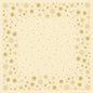 Το βιολογικό τραπεζομάντιλο Dunicel 84x84cm Stargazing creme της Duni GmbH έχει ένα τετράγωνο περίγραμμα από χρυσές νιφάδες χιονιού και κουκκίδες σε κρεμ φόντο, ιδανικό για όσους αναζητούν μια φιλική προς το περιβάλλον διακόσμηση τραπεζιού με κυρίως κενό κέντρο.